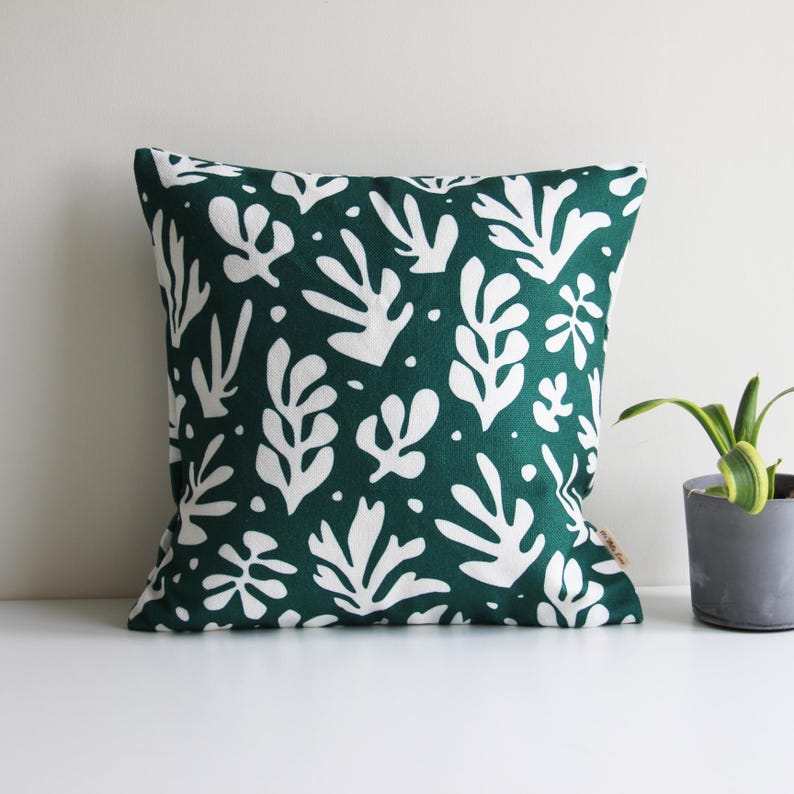 Pillow Cover 20X20 - Throw Pillow Cover Matisse Emerald Green