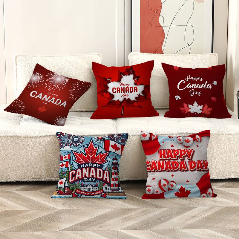Home Textiles Canada - C-CANADA DAY Pillow Covers Cartoon Sofa
