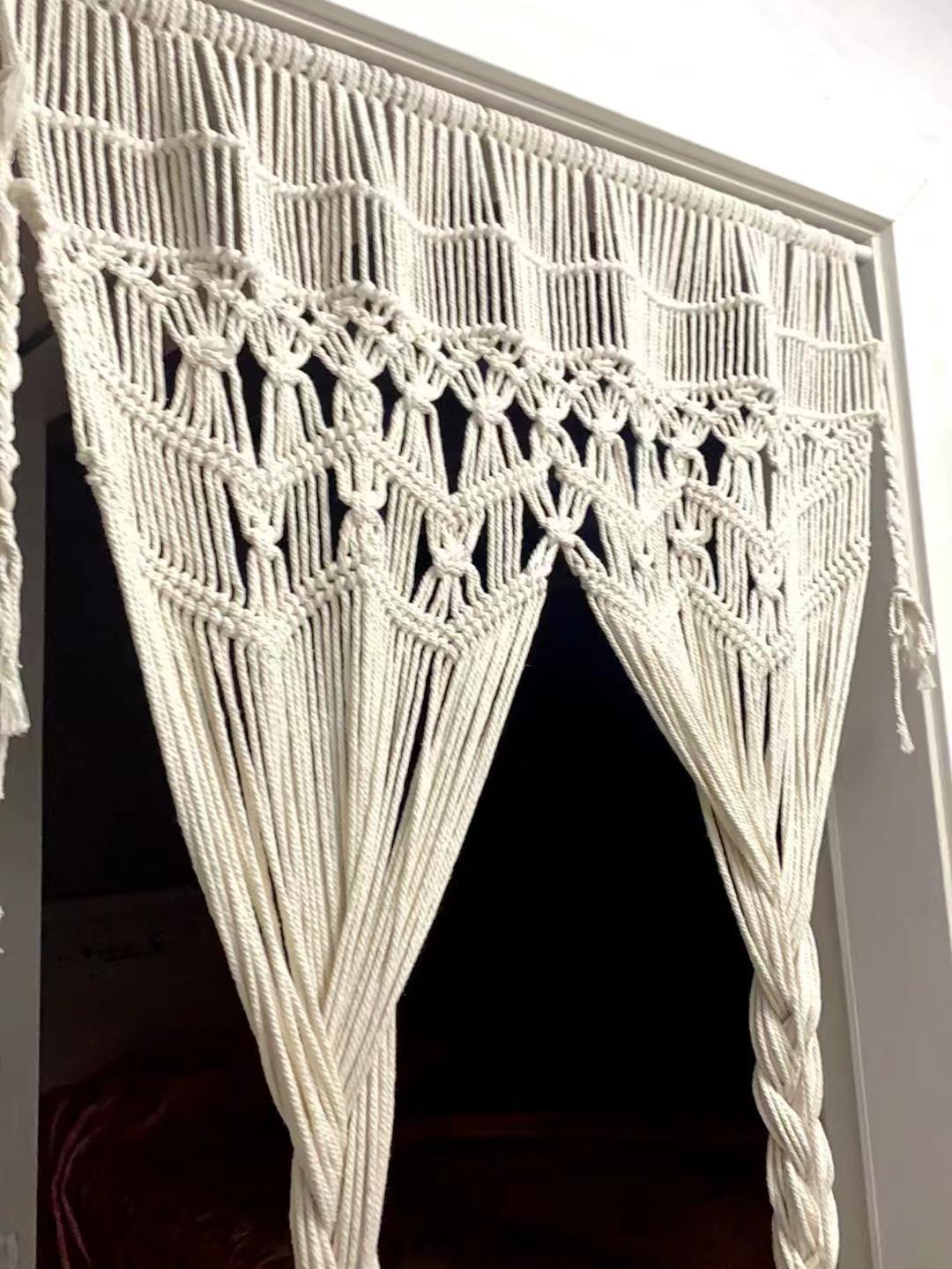 Home Textiles Curtains - Handcrafted Bohemian Nordic Cotton Rope Tassel