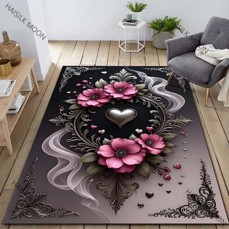 Home Art Textiles - Love Theme Gothic Romantic Style Heart