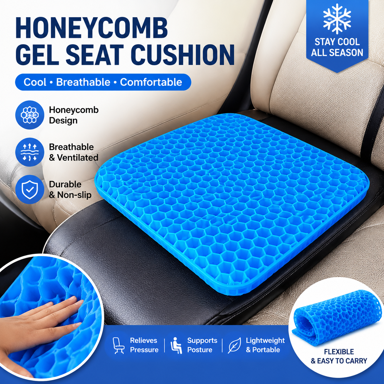 Cooling Pillow Gel - Gel cushion Breathable ice cushion in