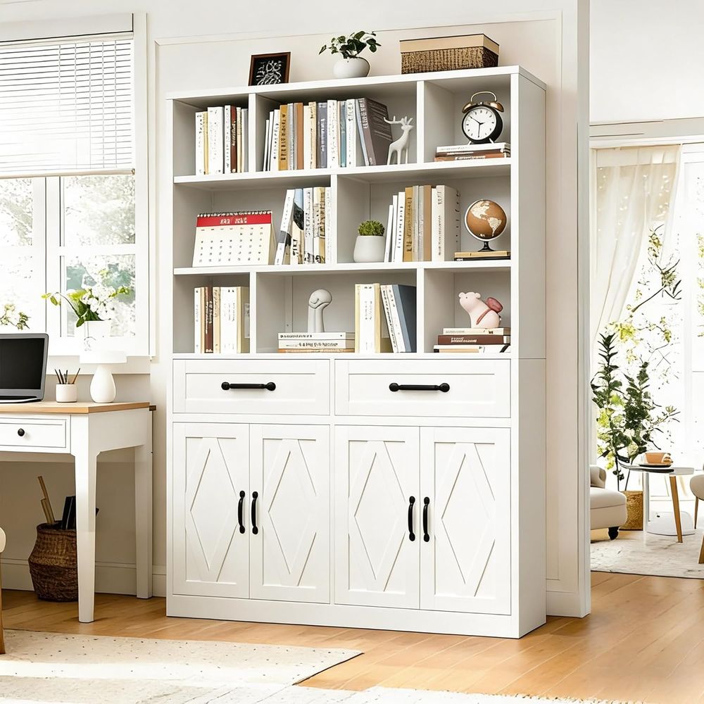 Sturdy Metal Tall Bookcase wit - Home & Hotel Textiles Private Limited avaliação e preço