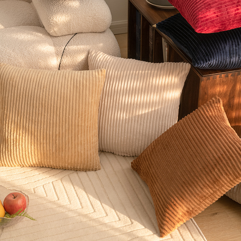 2026 Striped Faux Fur Throw Pi - Pillow Cover 20X20 avaliação e preço