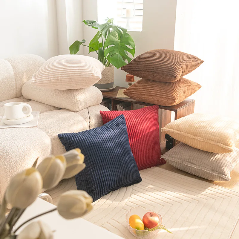 2026 Striped Faux Fur Throw Pi - Pillow Cover 20X20 avaliação e preço