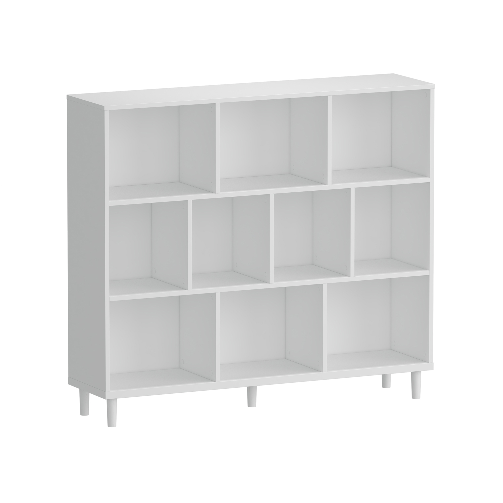10-Cube Open Bookshelf White 3 - Home & Hotel Textiles Private Limited avaliação e preço