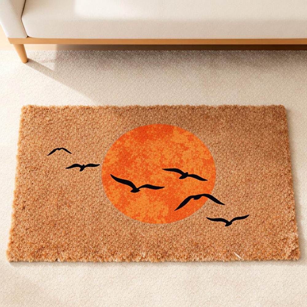 Sun And Birds Doormat Japanese - Sunrise Home Textiles & Apparel avaliação e preço