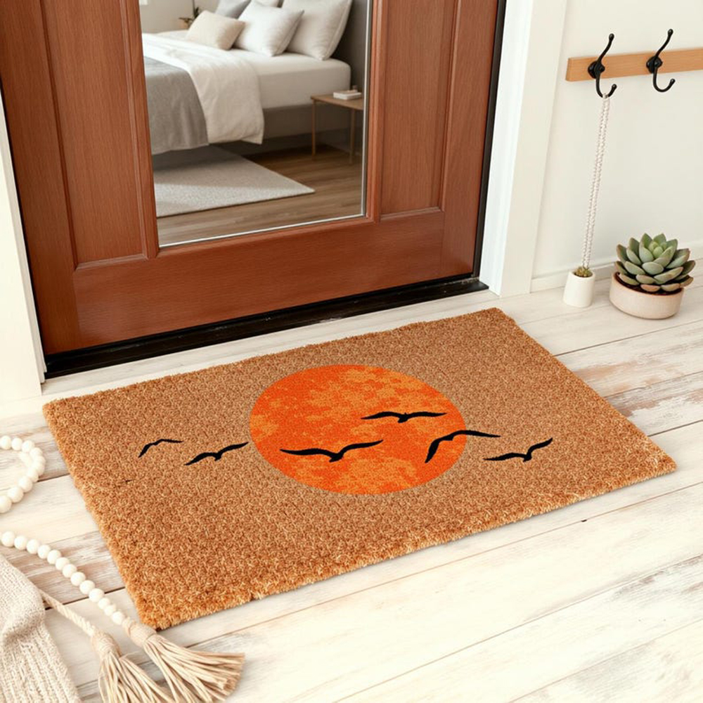 Sun And Birds Doormat Japanese - Sunrise Home Textiles & Apparel avaliação e preço
