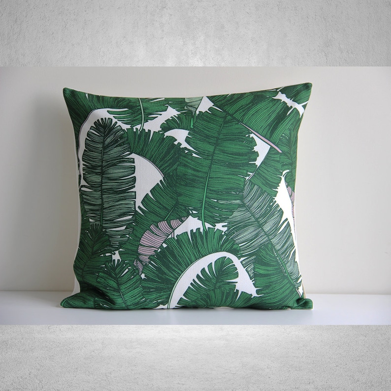 Throw Pillow Cover Green Palm  - Pillow Cover 20X20 avaliação e preço