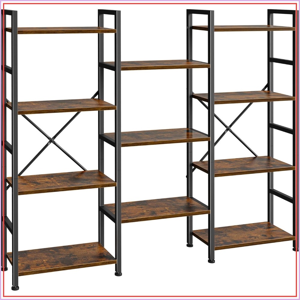 Triple Bookshelf with 11 Open  - Home & Hotel Textiles Private Limited avaliação e preço