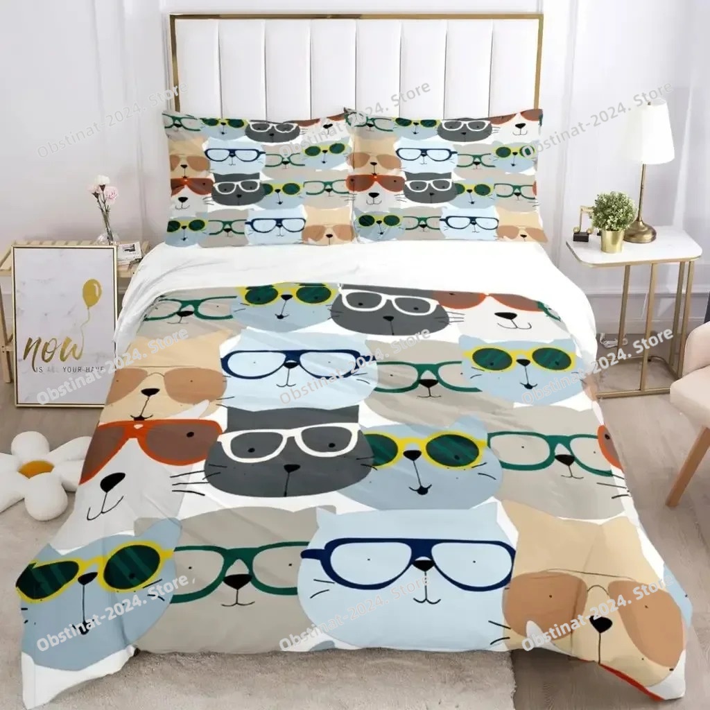 Cartoon Animals Bedding Sets N - Linen Duvet Cover avaliação e preço