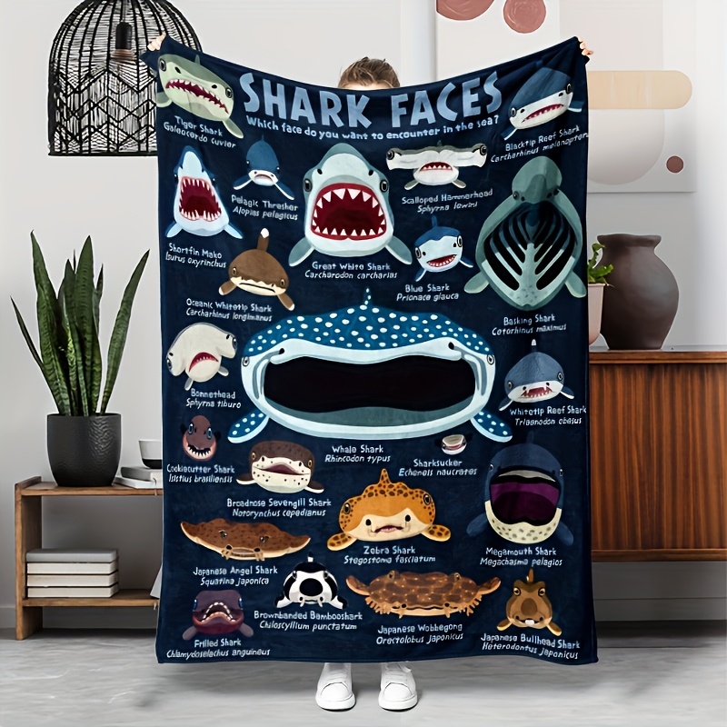 Cozy Shark Face patterns Flann - Home Textiles Face Towel avaliação e preço