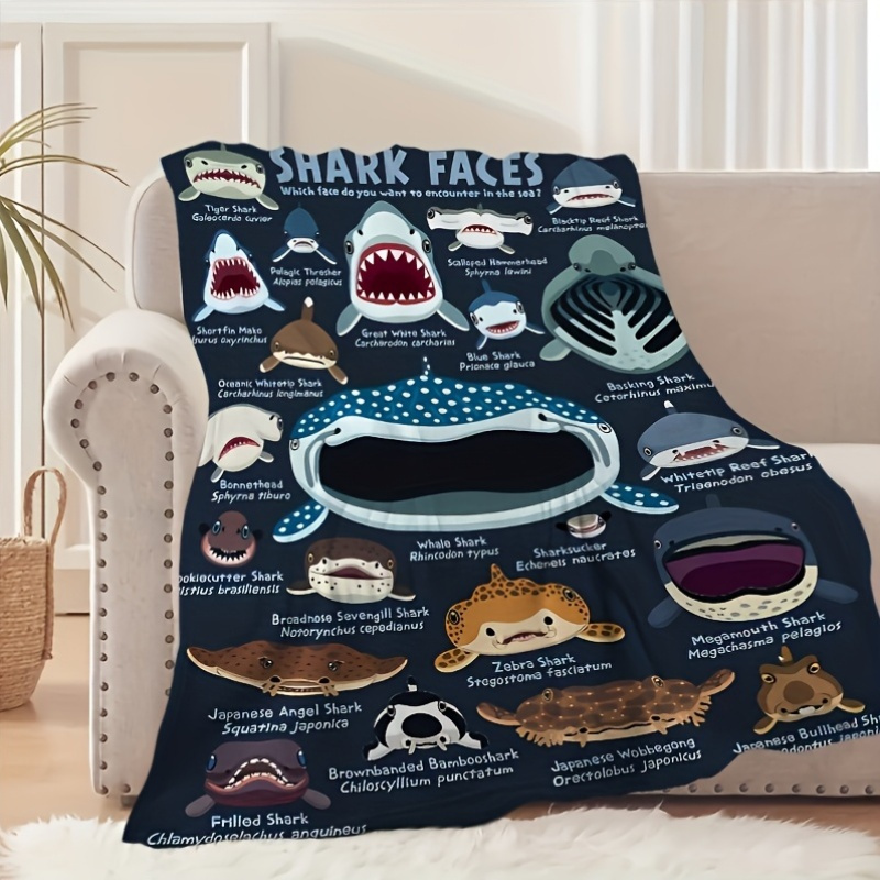 Cozy Shark Face patterns Flann - Home Textiles Face Towel avaliação e preço