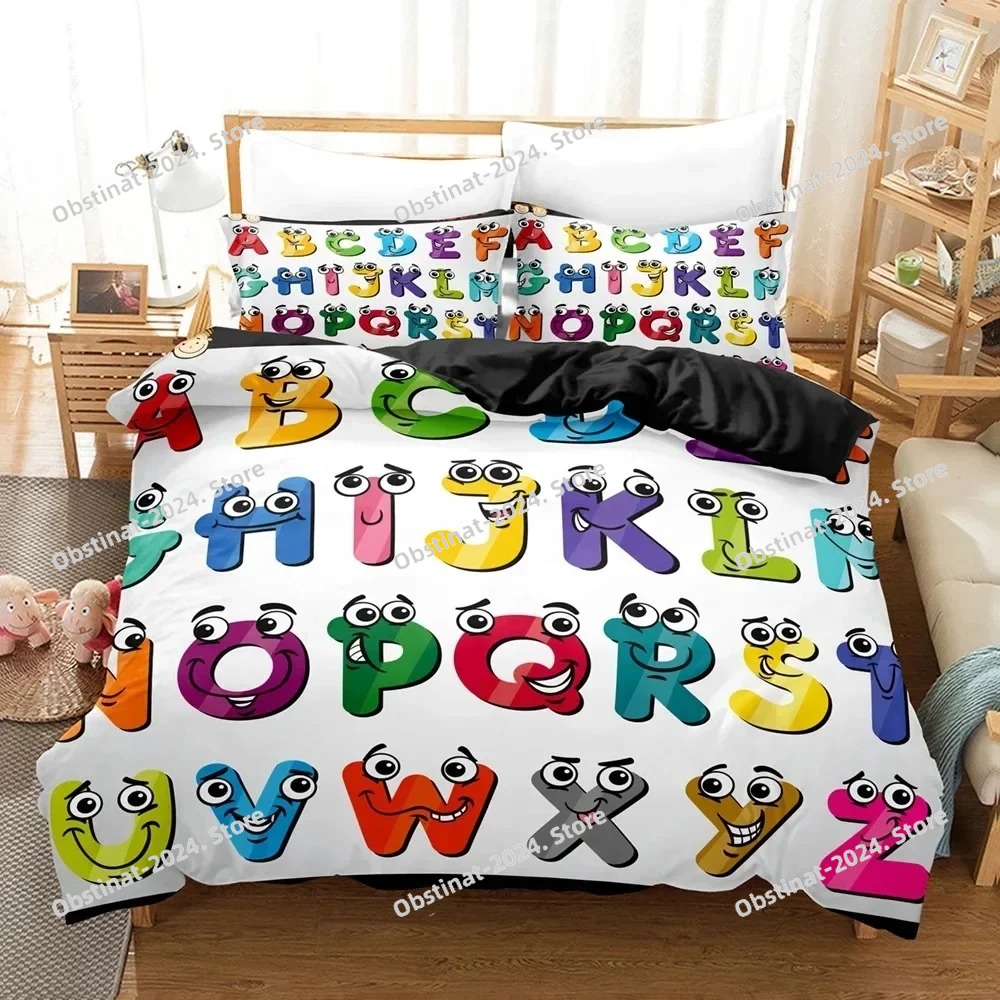 2023 Alphabet Lore Bedding Set - Linen Duvet Cover avaliação e preço