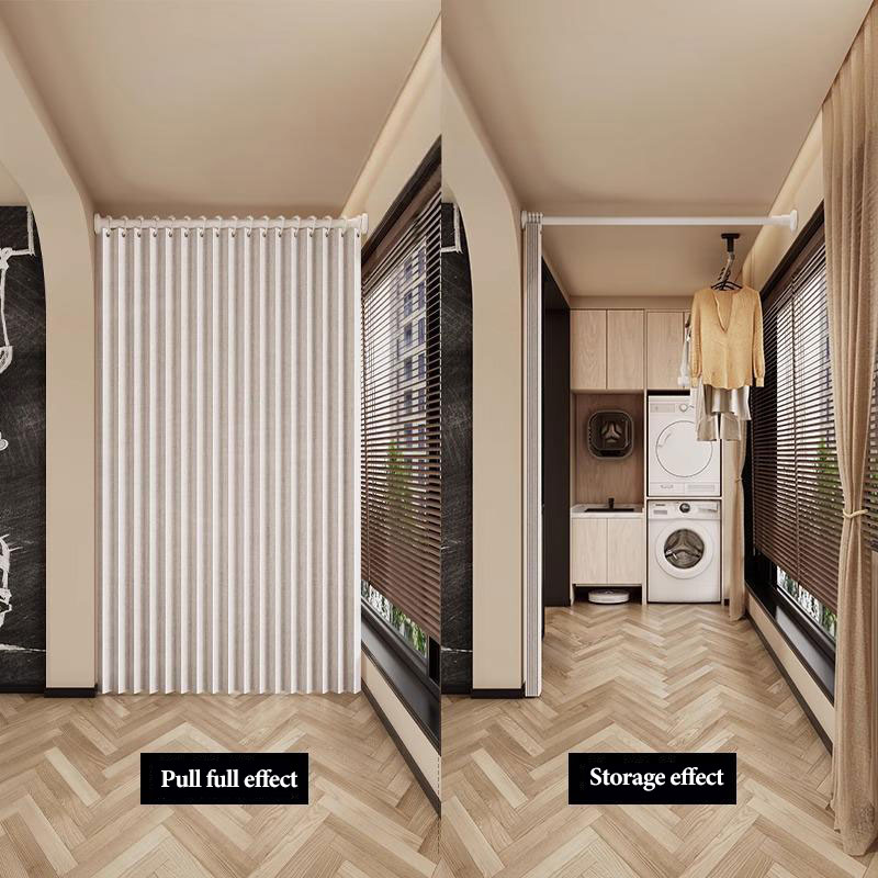 Collapsible Folding Accordion  - Home Textiles Curtains avaliação e preço