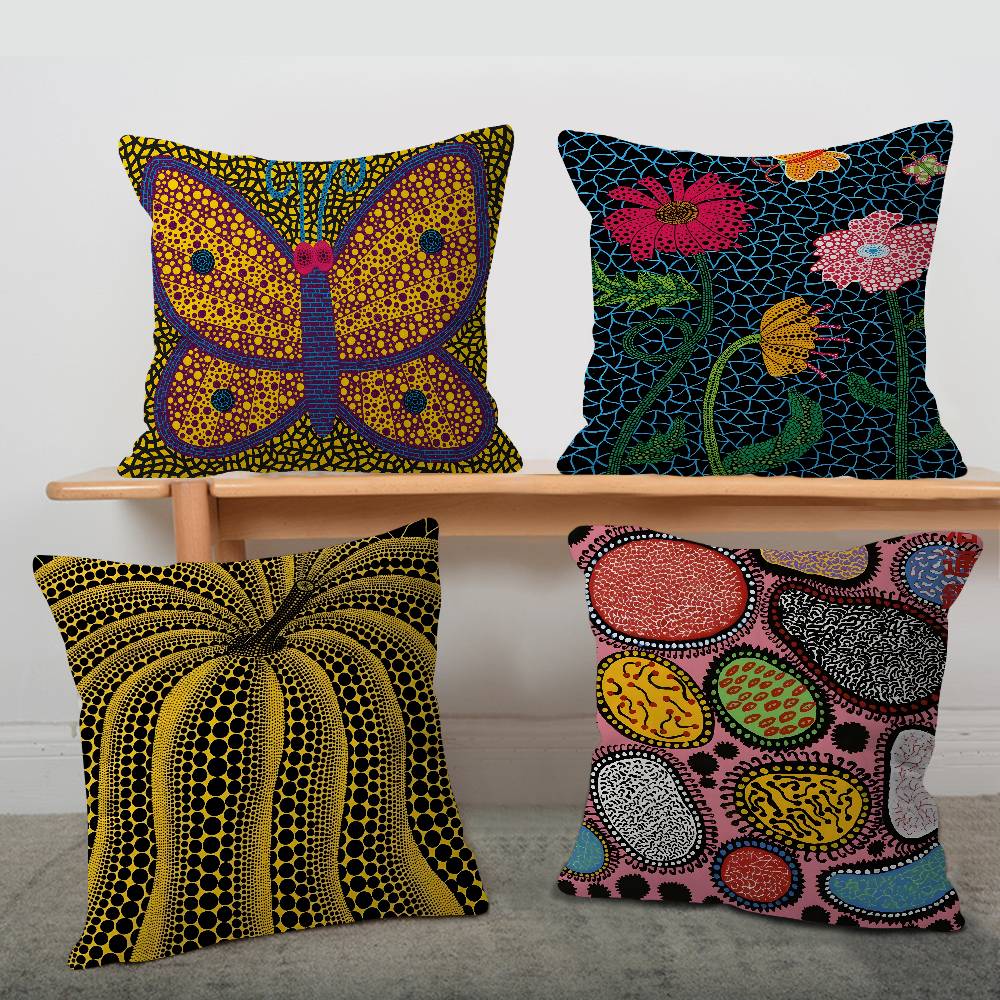k-Kusama y-Yayoi Art Pillow Co - Home Art Textiles avaliação e preço