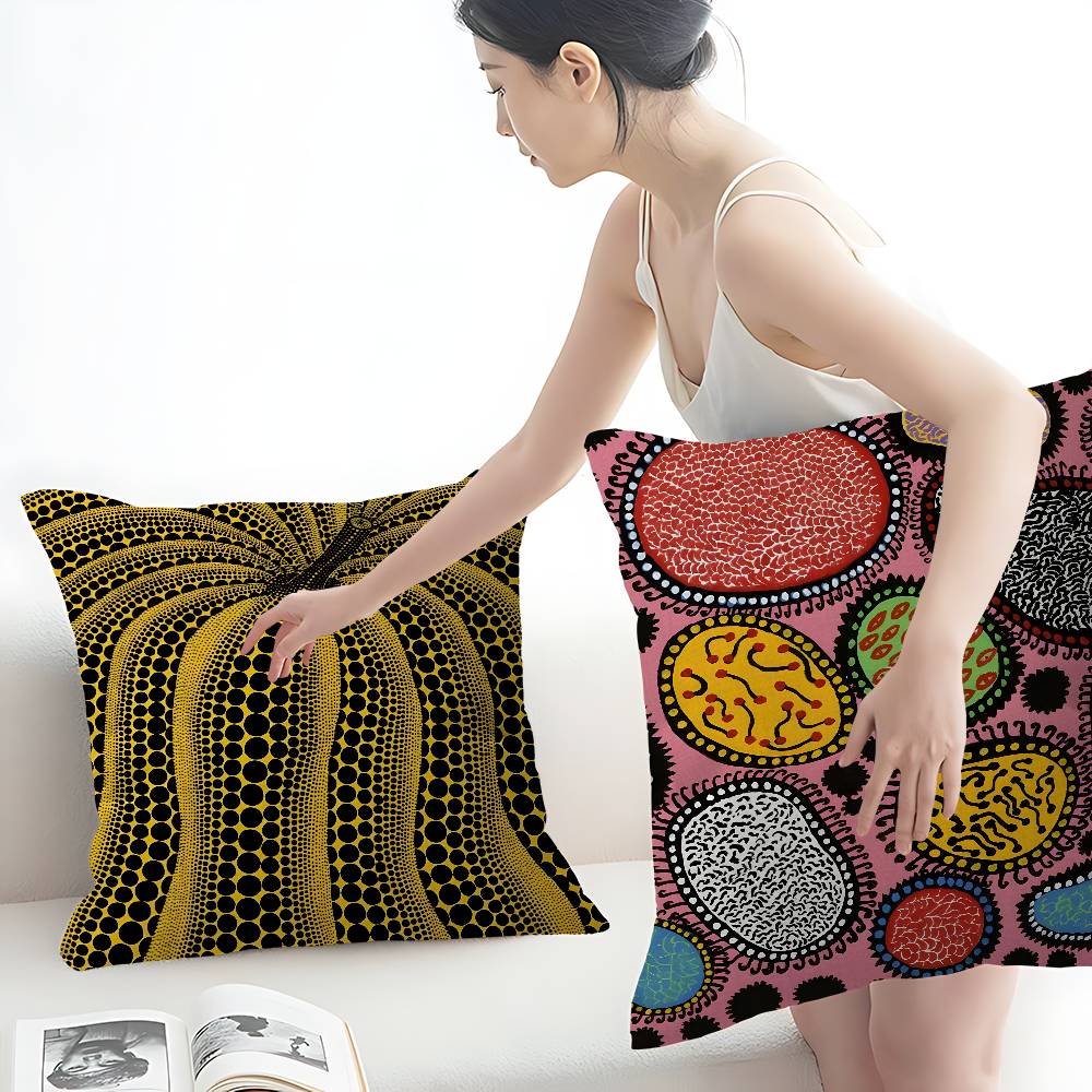 k-Kusama y-Yayoi Art Pillow Co - Home Art Textiles avaliação e preço