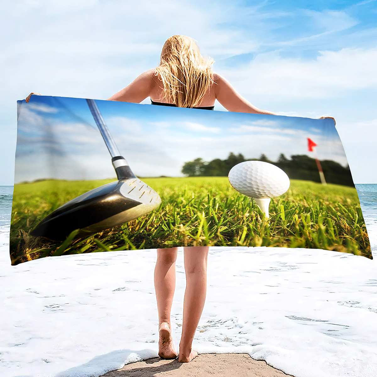 Sport Ball Golf Beach Towels,G - Home Textiles Face Towel avaliação e preço