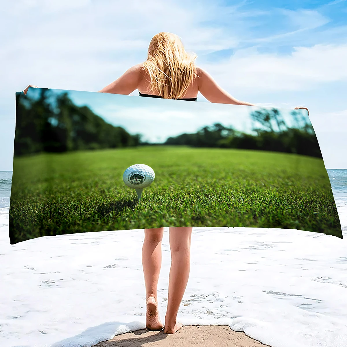 Sport Ball Golf Beach Towels,G - Home Textiles Face Towel avaliação e preço