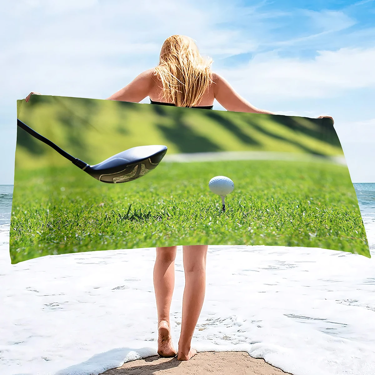 Sport Ball Golf Beach Towels,G - Home Textiles Face Towel avaliação e preço
