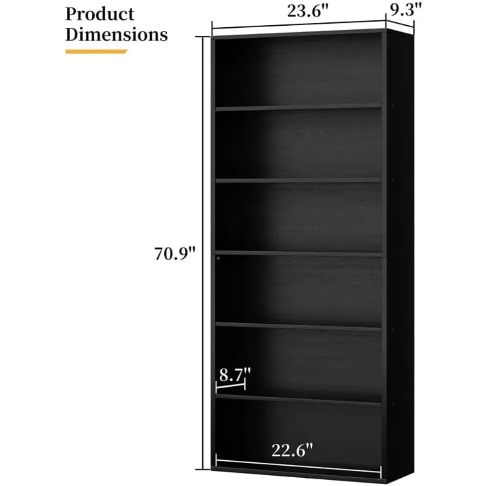 6-Tier Tall Open Bookcase, 70. - Home & Hotel Textiles Private Limited avaliação e preço