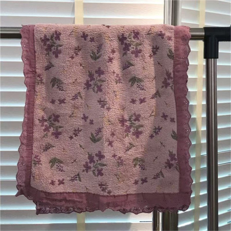 Couple Style Towel With Lace F - Home Textiles Face Towel avaliação e preço