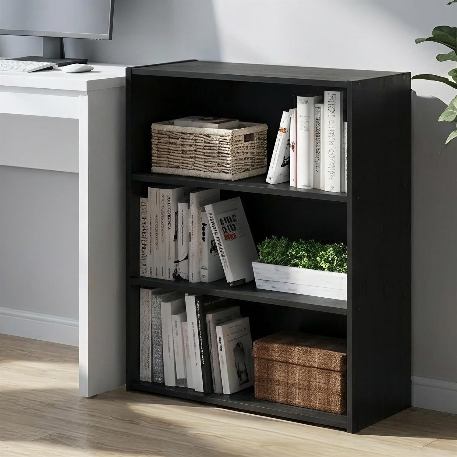 Furinno PASIR Book Shelf, 3-Ti - Home & Hotel Textiles Private Limited avaliação e preço