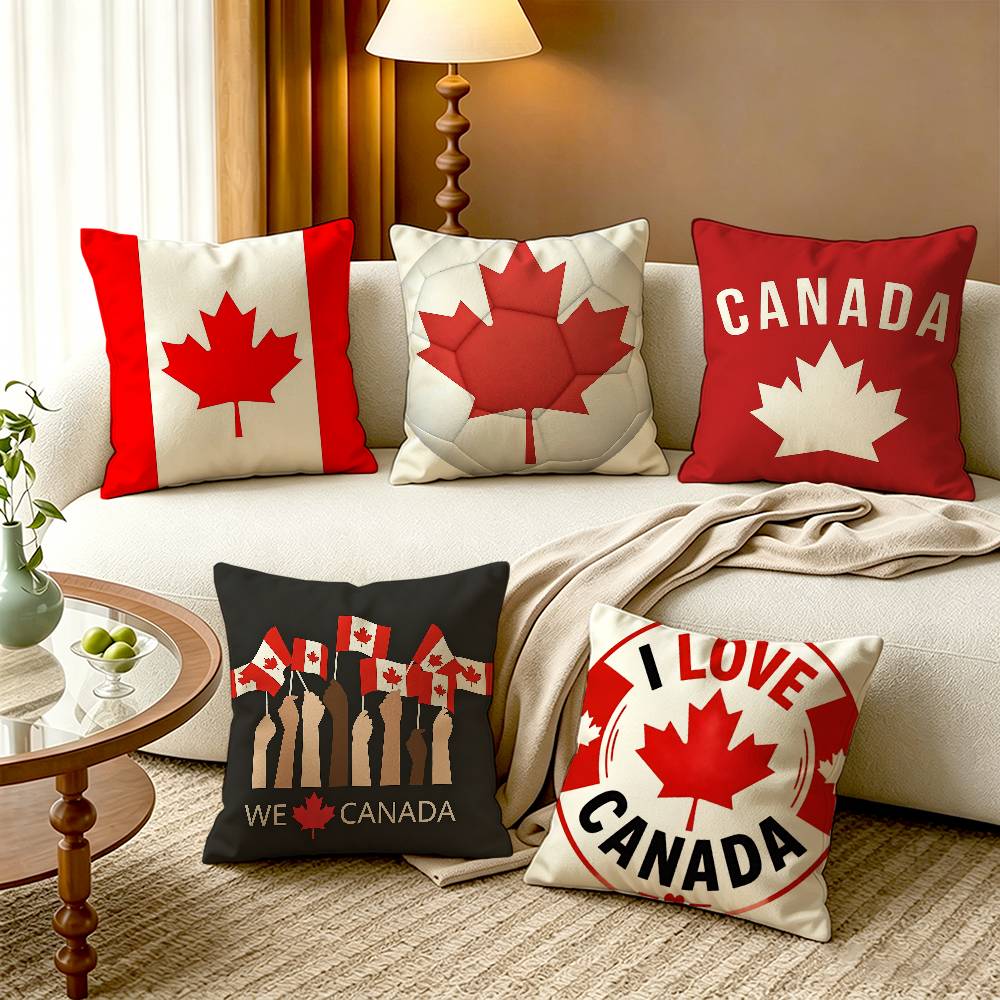 C-Canada Flag Cotton Linen Squ - Home Textiles Canada avaliação e preço