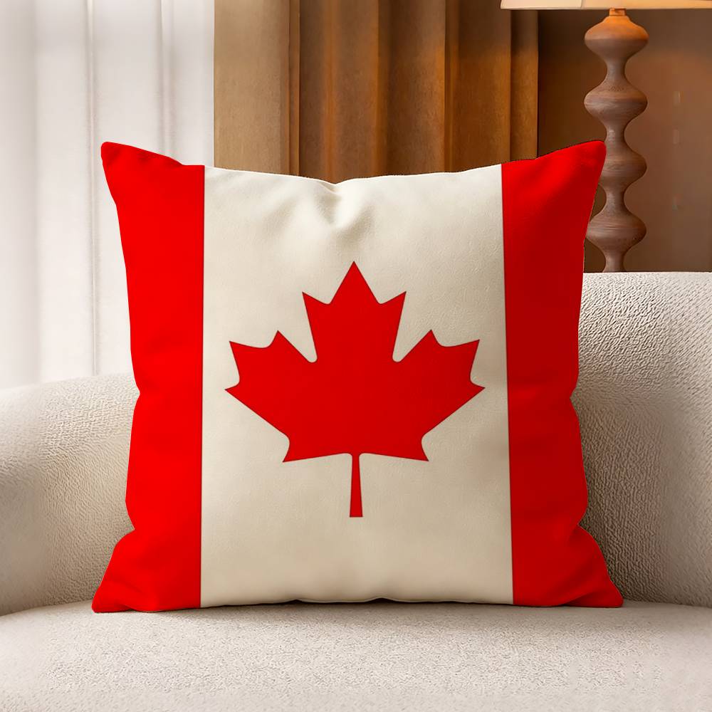 C-Canada Flag Cotton Linen Squ - Home Textiles Canada avaliação e preço