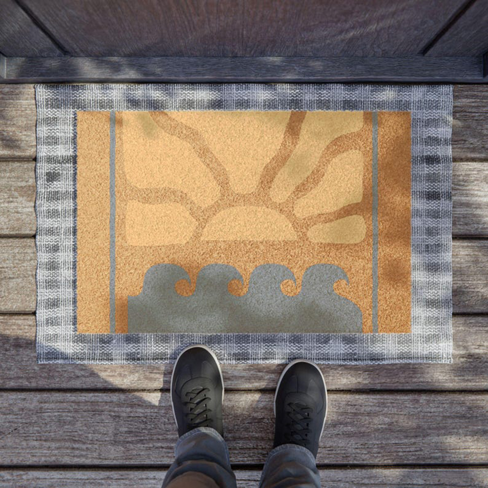 Sunrise Waves Doormat Simple C - Sunrise Home Textiles & Apparel avaliação e preço