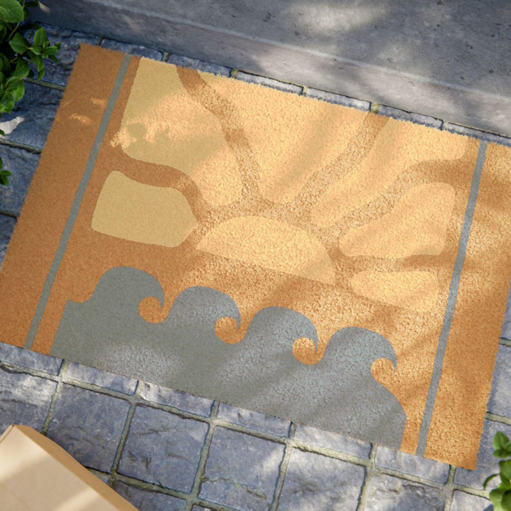 Sunrise Waves Doormat Simple C - Sunrise Home Textiles & Apparel avaliação e preço
