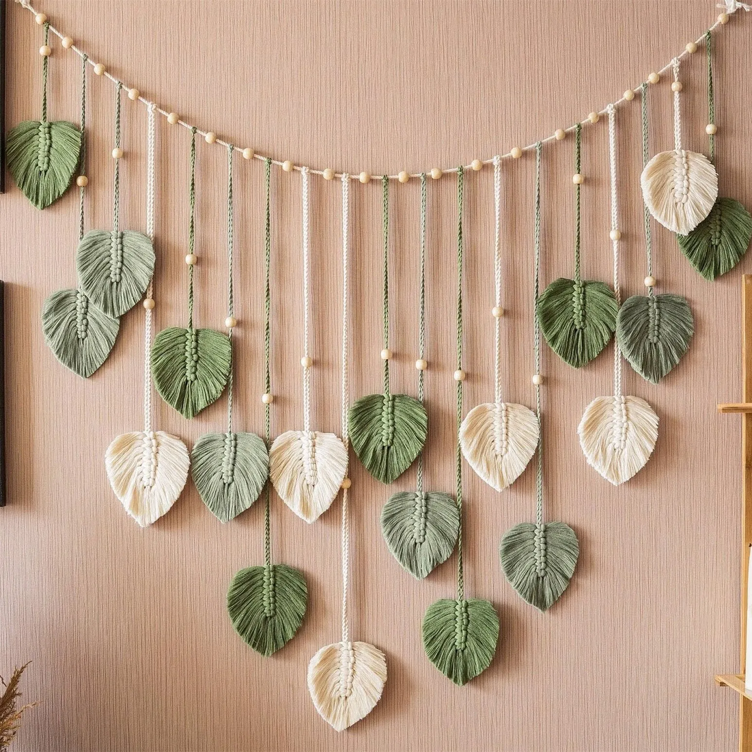 1 Pc Green Leaves Garland, Mac - Home Art Textiles avaliação e preço