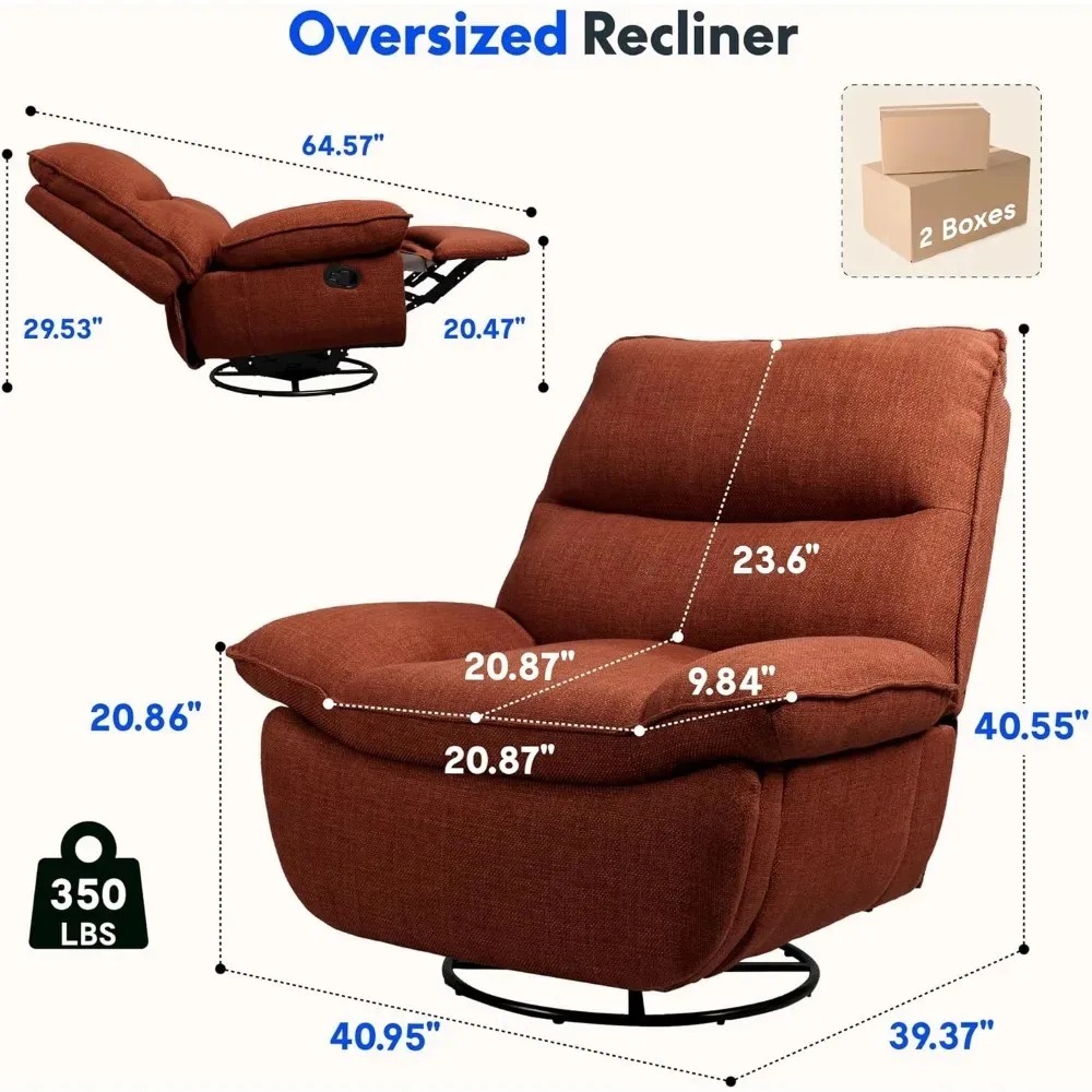 Swivel Rocker Recliner Chair,  - Home Textiles Of Scandinavia avaliação e preço