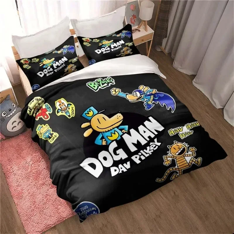 DOG MAN Cute Cartoon Pattern P - Linen Duvet Cover avaliação e preço