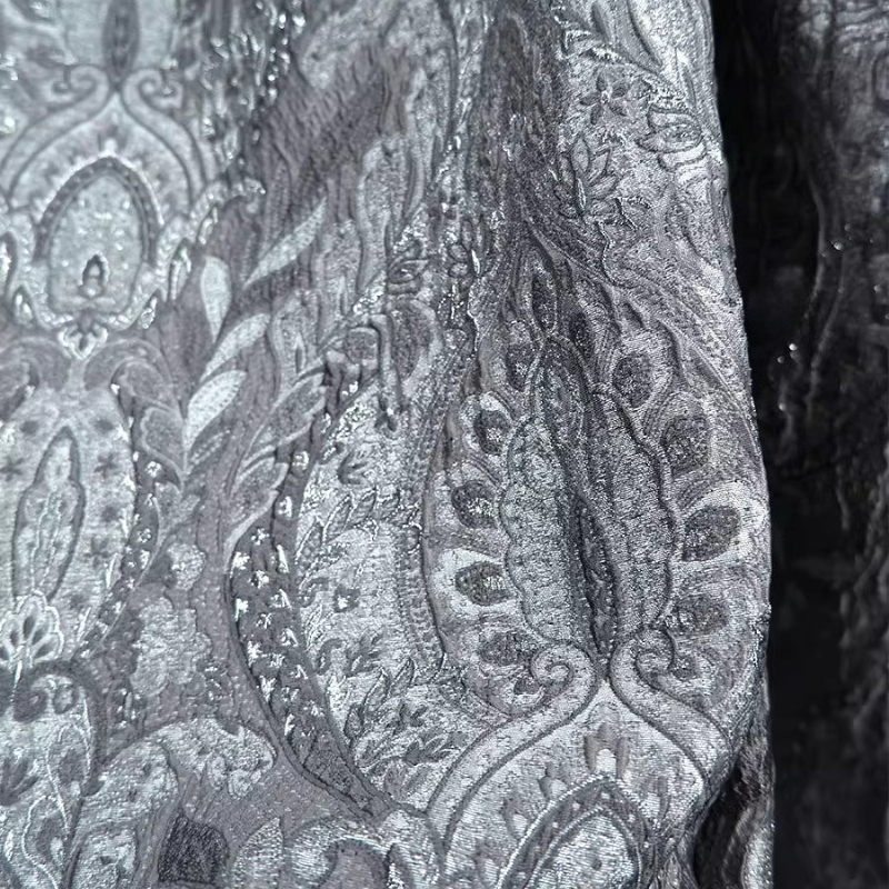 Gray Court Style Shiny Jacquar - Home Textiles Curtains avaliação e preço