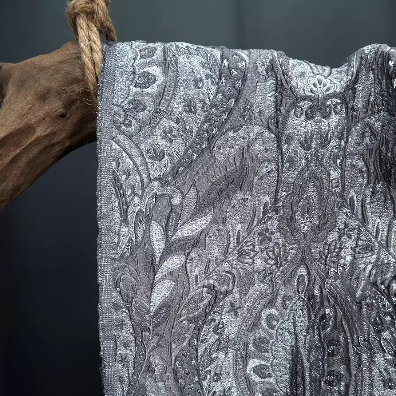 Gray Court Style Shiny Jacquar - Home Textiles Curtains avaliação e preço