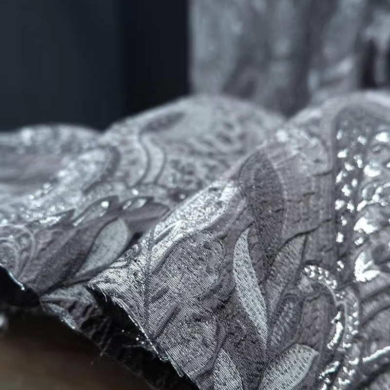Gray Court Style Shiny Jacquar - Home Textiles Curtains avaliação e preço