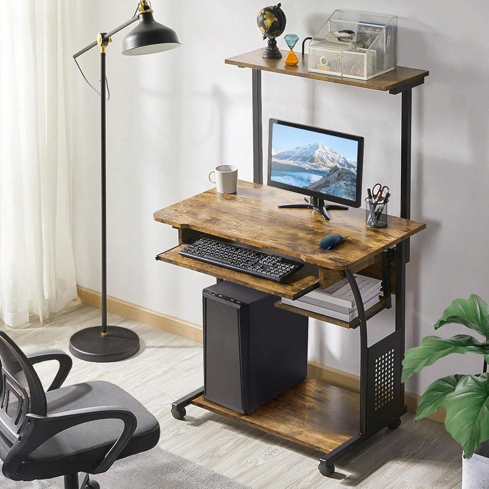 Tiers Rolling Computer Desk Wi - Home & Hotel Textiles Private Limited avaliação e preço