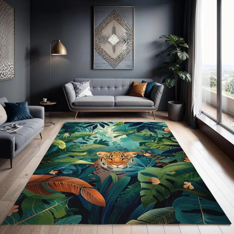 Tiger Kids Area Rug Jungle Tro - Home Art Textiles avaliação e preço