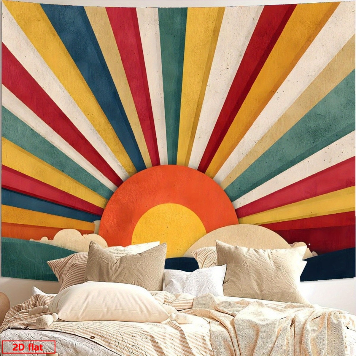Boho Sunburst Retro Tapestry W - Sunrise Home Textiles & Apparel avaliação e preço