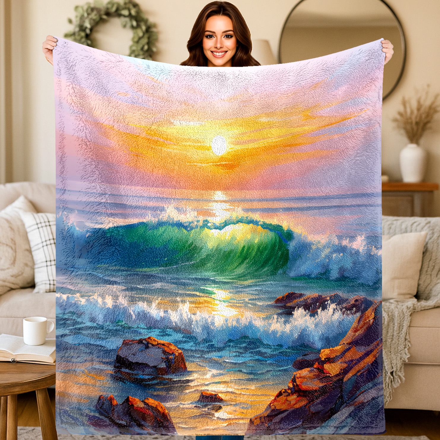 Inspiration Ocean Sunrise Patt - Sunrise Home Textiles & Apparel avaliação e preço
