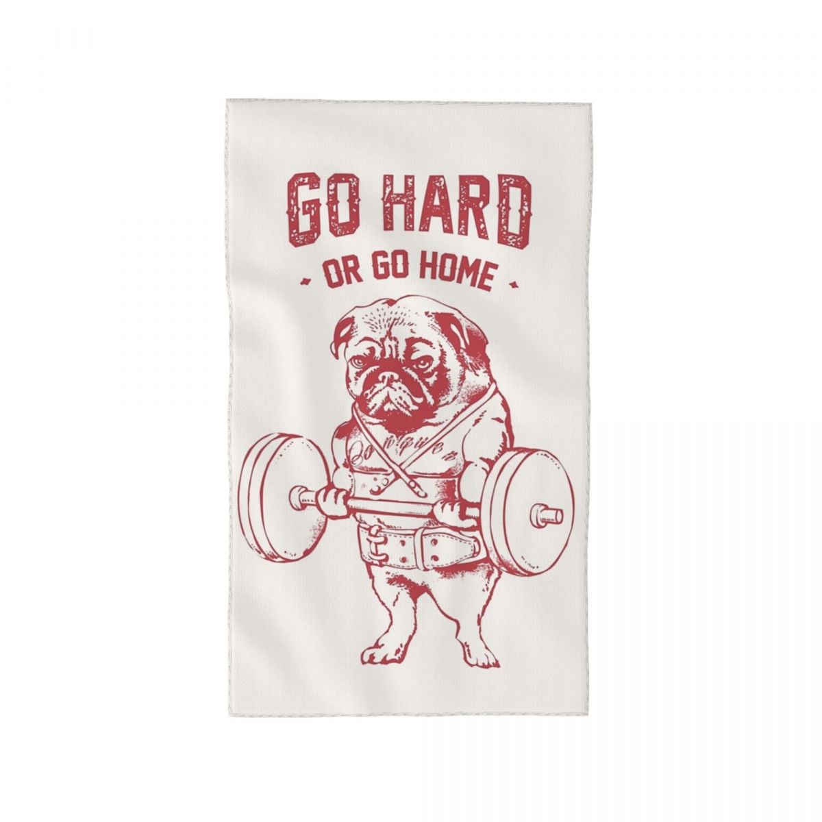 Custom Go Hard Or Go Home Pug  - Home Textiles Face Towel avaliação e preço
