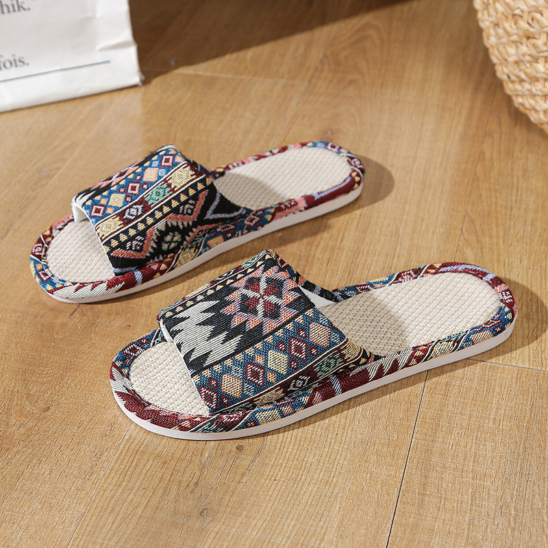Natural Linen Sandals For Wome - Textiles For Home avaliação e preço