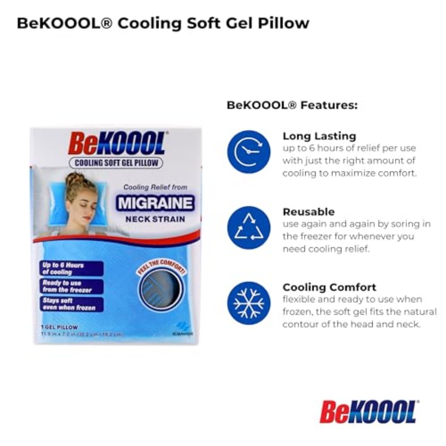 BeKOOOL Cooling Soft Gel Pillo - Cooling Pillow Gel avaliação e preço