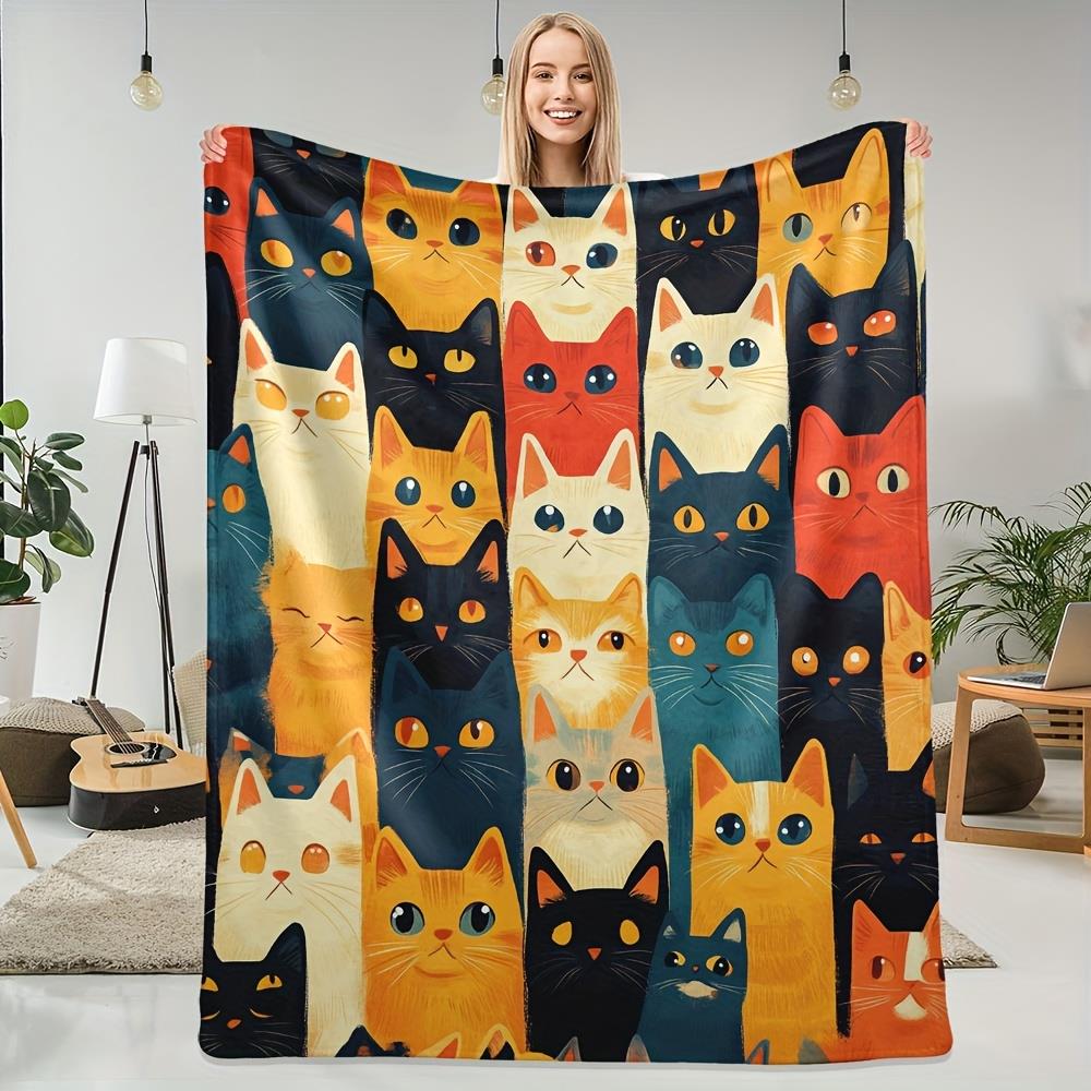 Modern cat face patterns Flann - Home Textiles Face Towel avaliação e preço